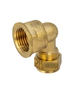 Brass Compression Elbow – 10mm x 1/2" BSP Female