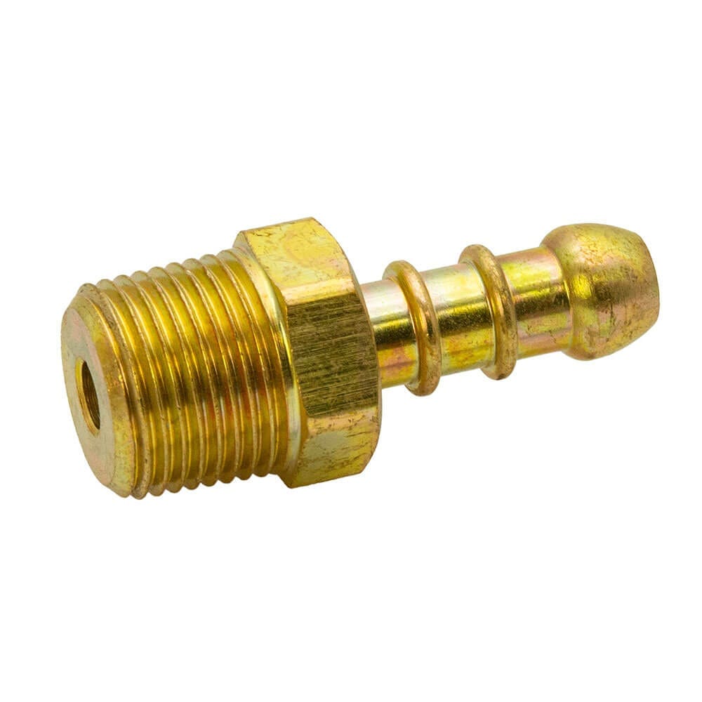 1/2 Inch Hose ID To 3/8 Inch Male BSP/BSPT Straight Brass Fitting – Gas/Fuel/Air/Water/WOG