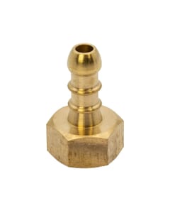 Fulham Gas Hose Nozzle x 3/8" BSP FM x 10mm, HA307 - Fulham 3/8" BSP Female x 8mm gas nozzle. Brass, BS EN 16129 compliant. Leak-free connection for LPG & NG systems.