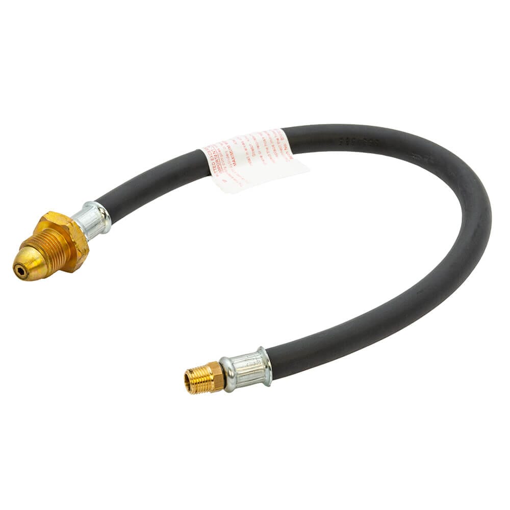 20" Propane Gas Pigtail - NR POL x 1/4" BSP Male T, HA326, UK-made 20" propane pigtail with NR & excess flow valve. POL x 1/4" BSP male. Calor approved.