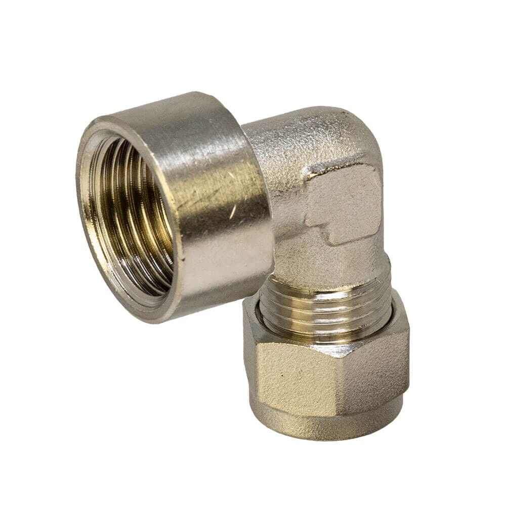 Brass Compression Elbow Fitting for Gas Hobs - 10mm x 1/2" BSP FM , HA334
