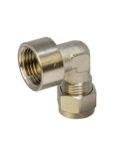 Brass Compression Elbow Fitting for Gas Hobs - 10mm x 1/2" BSP FM , HA334