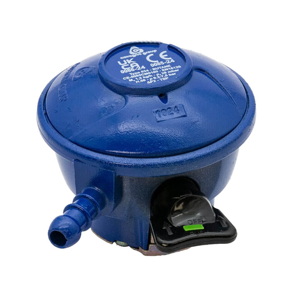 Cavagna 28mbar Butane Gas Regulator - 21mm Clip-On