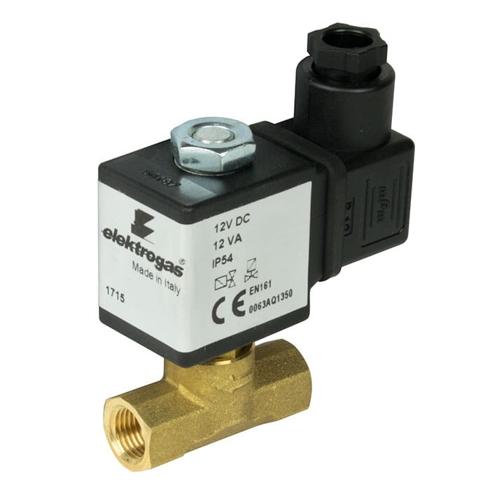 Elektrogas 12V DC Gas Solenoid Valve 1/4 Inch Bsp Fm