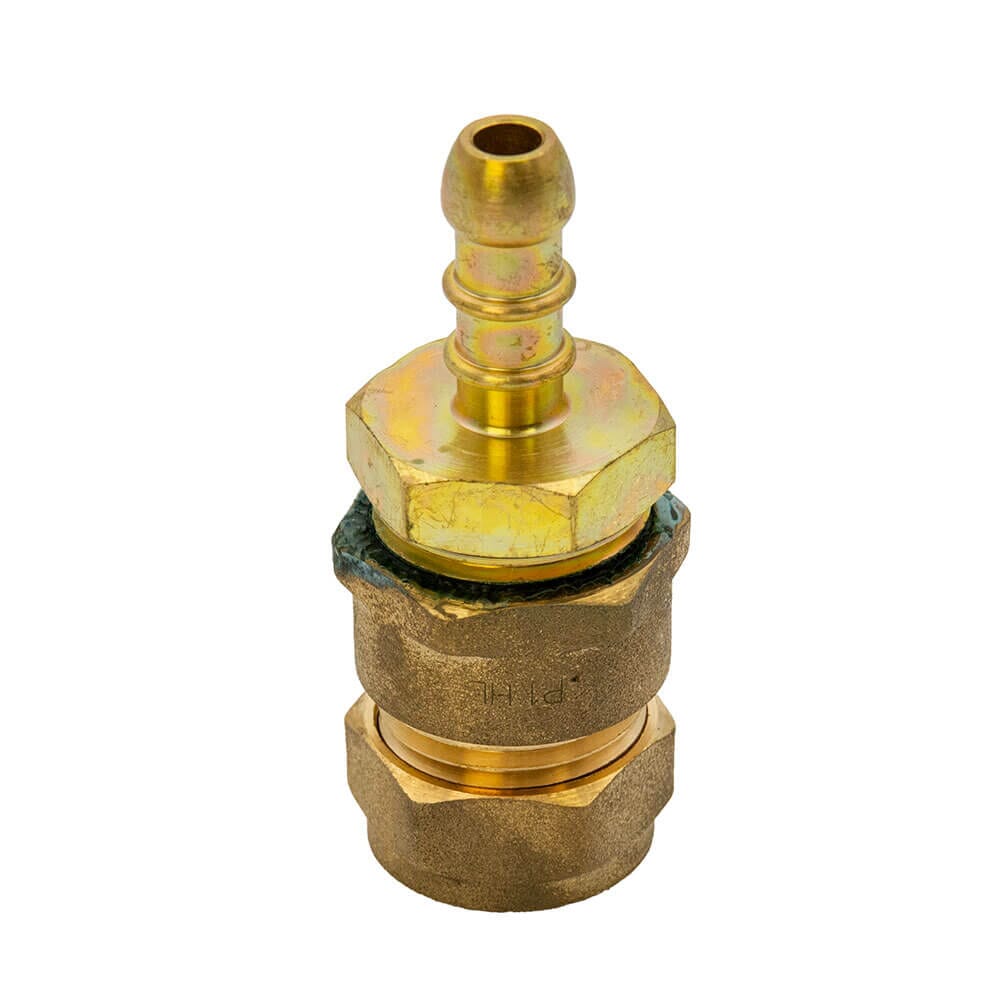 Fulham Gas Hose Nozzle - 15mm Compression x 10mm, HA5018