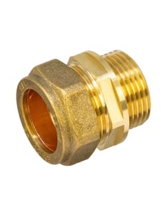 Brass Compression Male Adapter – 22mm x 3/4" BSP Coupler, HA5019