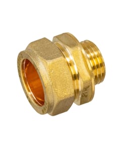 Brass Compression Male Adapter – 22mm x 1/2" BSP Coupler, HA5022
