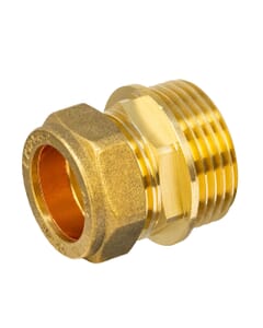Brass Compression Male Adapter – 22mm x 1" BSP Coupler, HA5048