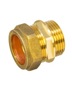 Brass Compression Male Adapter – 28mm x 1" BSP Coupler, HA5050