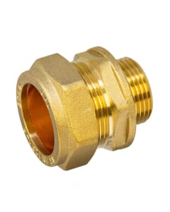 Brass Compression Male Adapter – 28mm x 3/4" BSP Coupler, HA5059