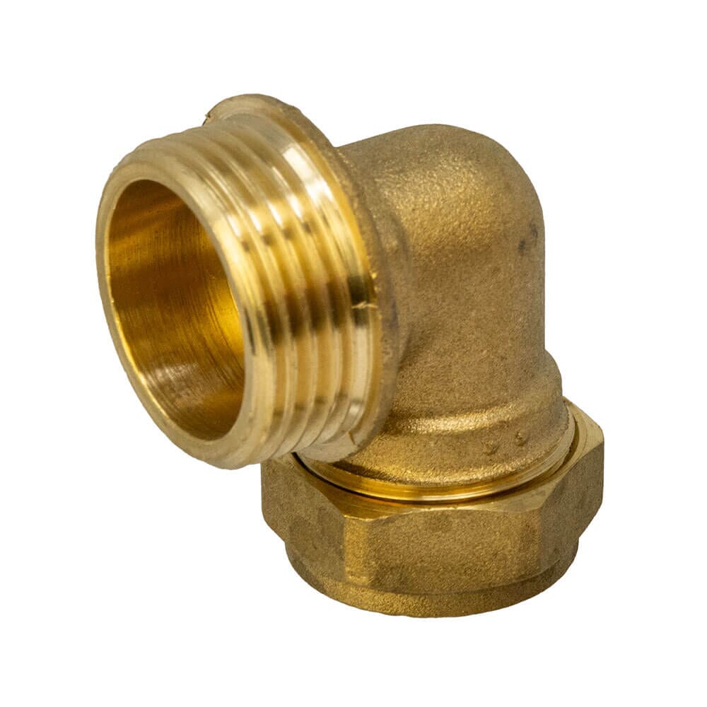 Brass Compression Elbow – 22mm x 1" BSP 