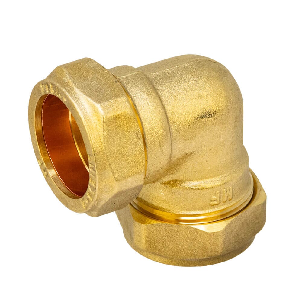 28mm Brass Compression Elbow – WRAS Approved, HA5155