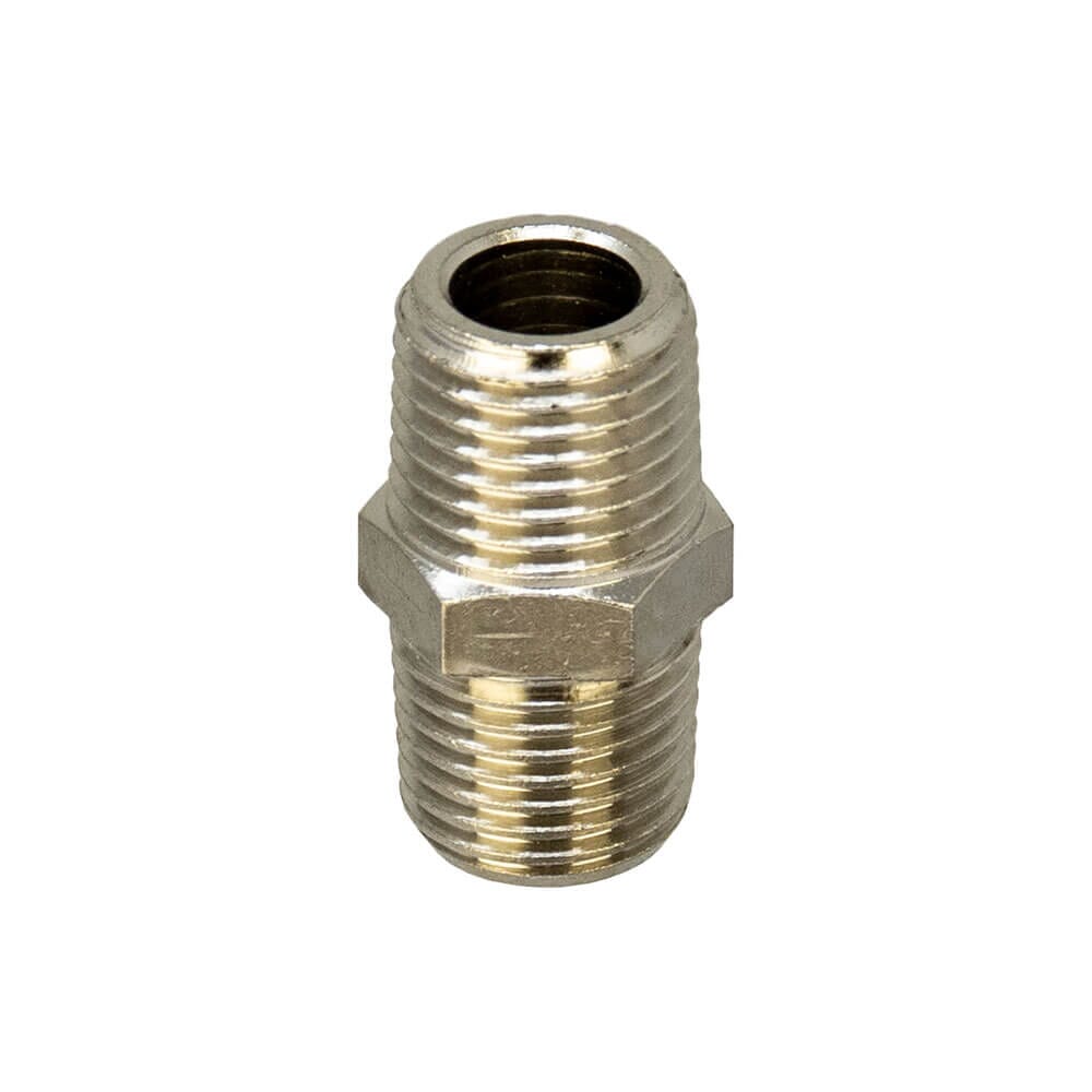 Nickel Plated Brass Hexagon Nipple - 1/4" BSP T, HA527