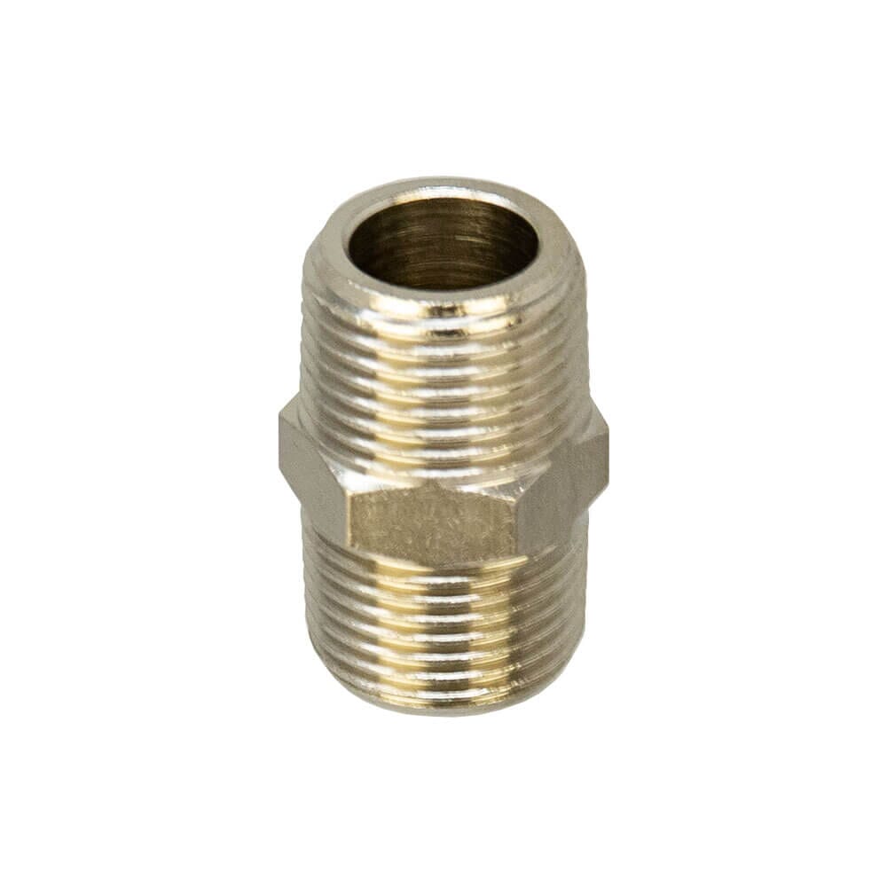 Nickel Plated Brass Hexagon Nipple - 3/8" BSP T, HA528