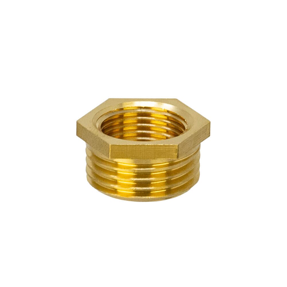 Brass Threaded Hexagon Bush - 1/2" BSP M x 3/8" BSP FM, HA531