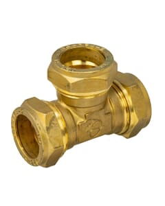 Brass Compression Equal Tee - 28mm, HA5555