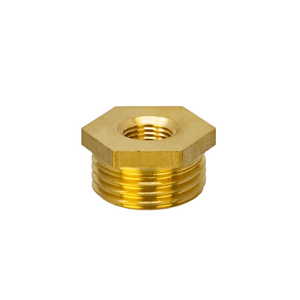 Brass Threaded Hexagon Bush - 1/2" BSP M x 1/8" BSP FM