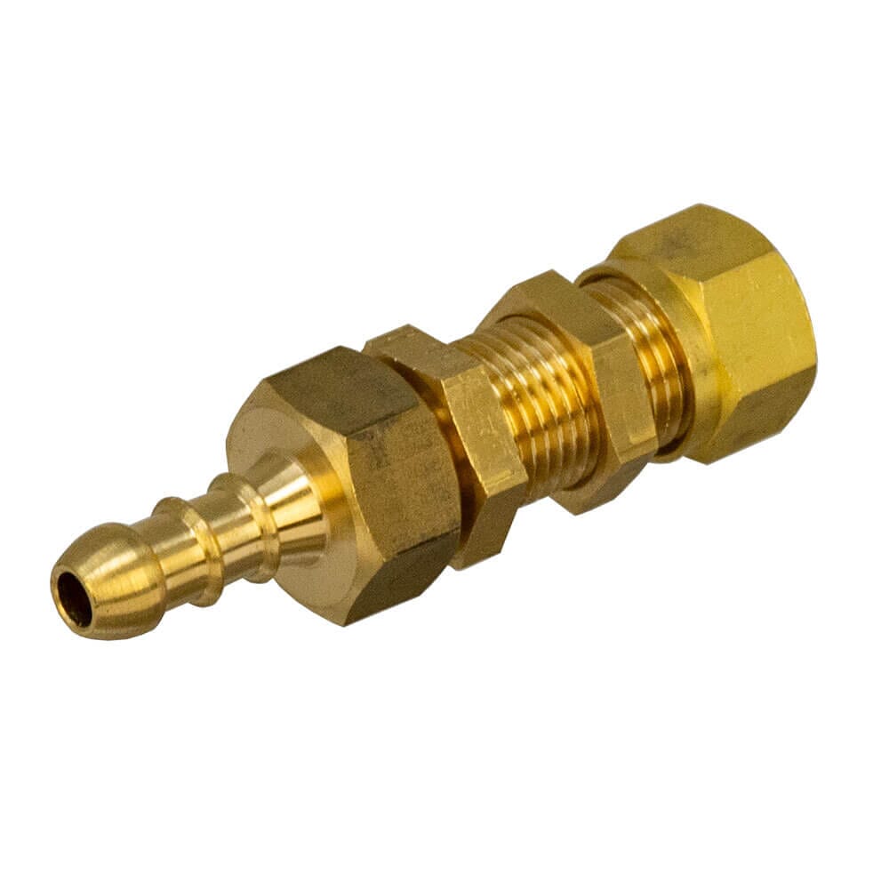 Bulkhead Coupling - 10mm Compression x Fulham Hose Nozzle, HA837H