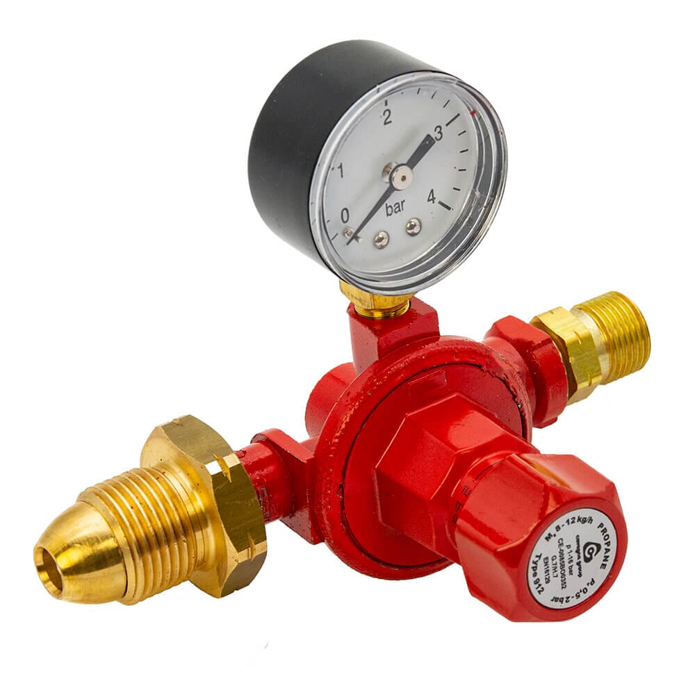 Cavagna HP Adjustable Propane Regulator with Gauge – 3/8" LH BSP, HA855L