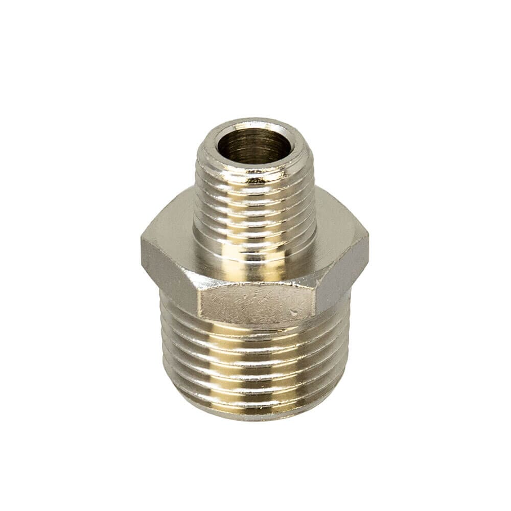 Nickel Plated Brass Hexagon Reducing Nipple - 1/2" x 1/4" BSP T, HA863