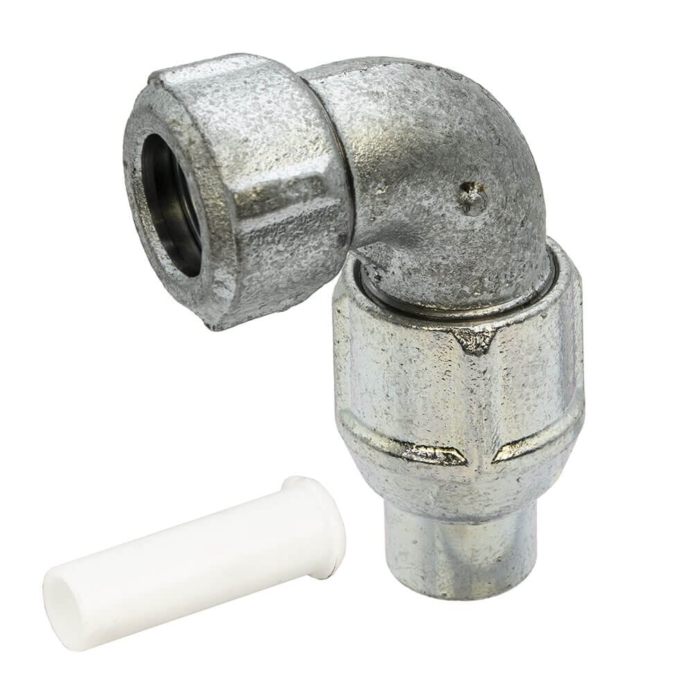 Primofit® Galv Gas Elbow 3/4" BSPFM x 25mm MDPE with GRP Sleeve, HA877