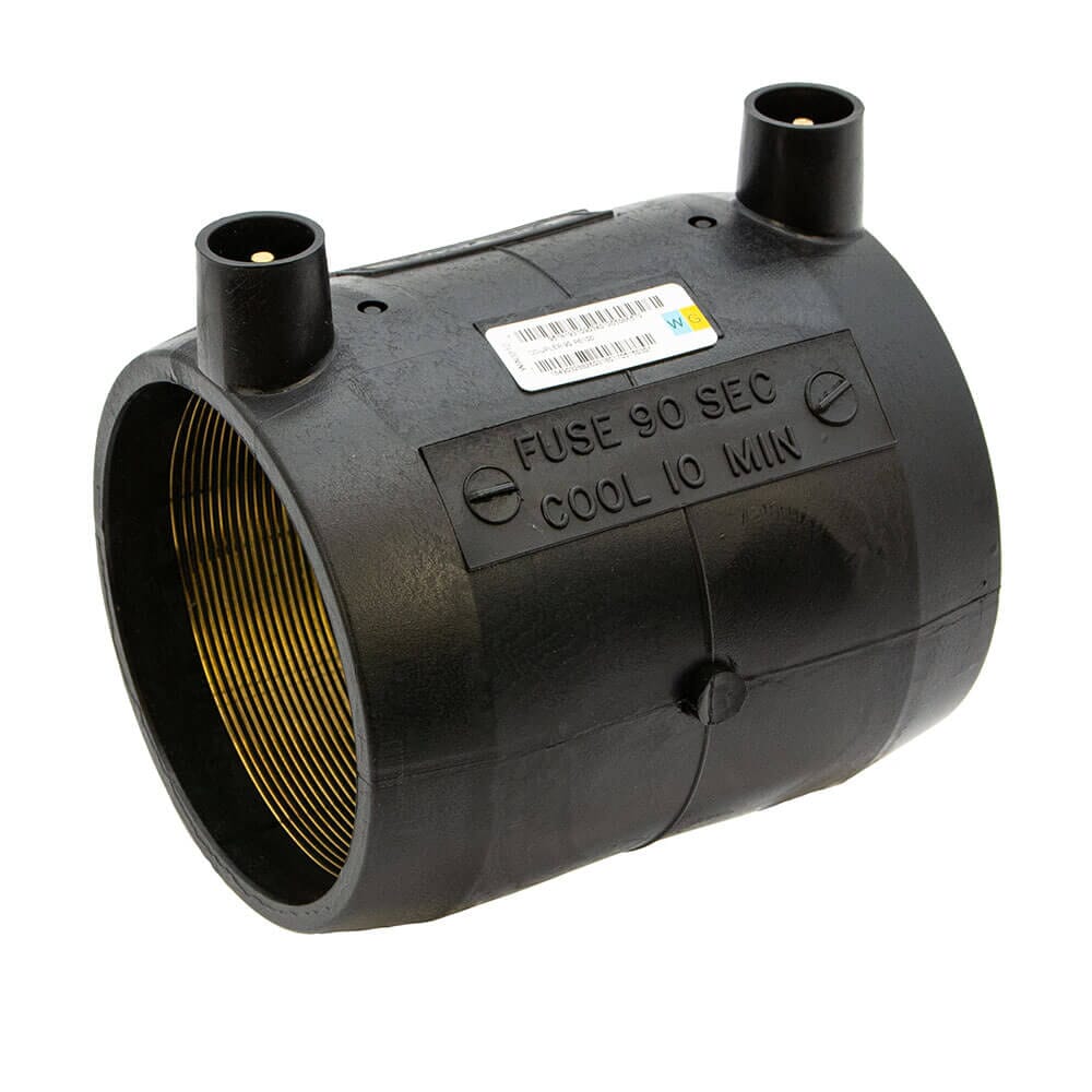 Universal 90mm Black MDPE Electrofusion Coupler, HA9500