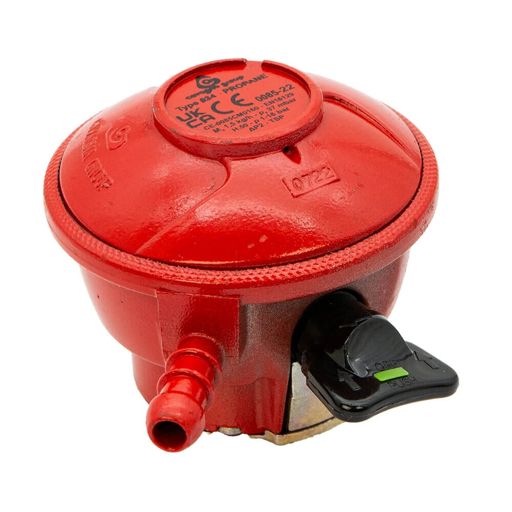 Cavagna 37mbar Propane Patio Gas Regulator - 27mm Clip-On