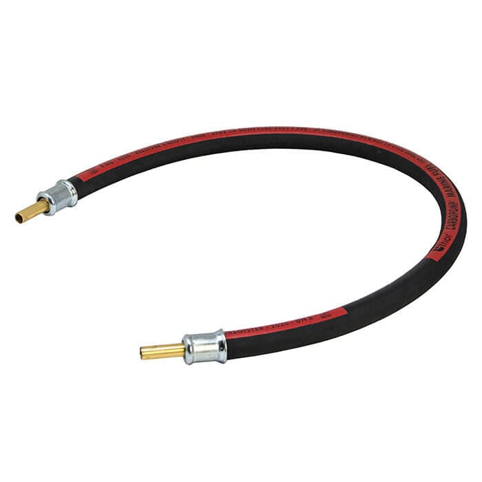 24” ISO 7840 Marine Fuel Hose Assembly c/w ¼” Brass Standpipe Connections, HABF/06/24