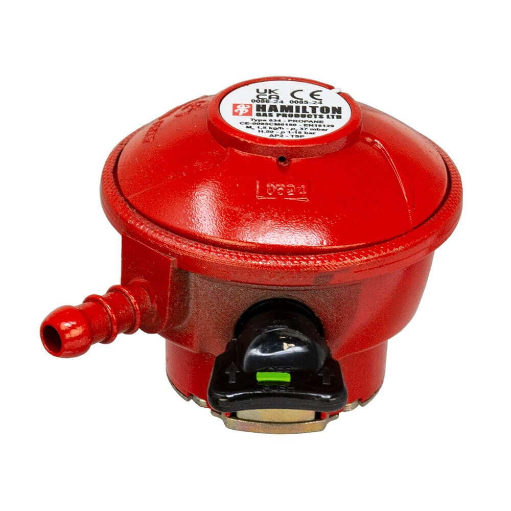 HGP 37mbar Propane Patio Gas Regulator - 27mm Clip-On