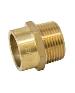 Copper Solder Ring Male Straight Coupler - 22mm x 3/4" Bsp M