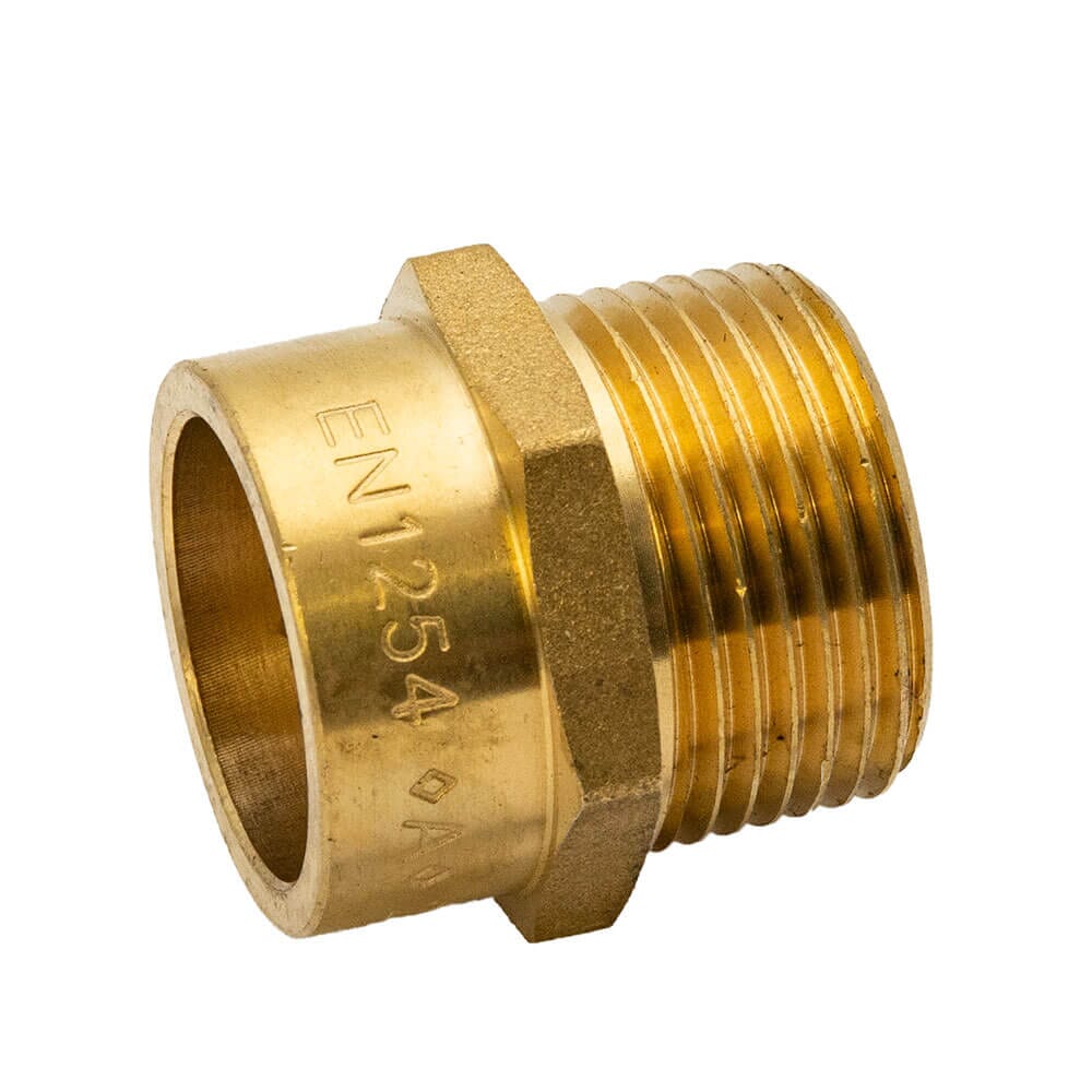 Brass Solder Ring Male Straight Coupler - 22mm x 3/4" BSP. M/112206