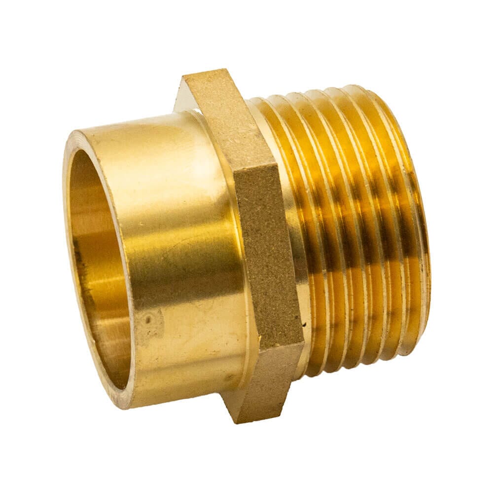 Brass Solder Ring Male Straight Coupler - 28mm x 1" BSP, M/112808