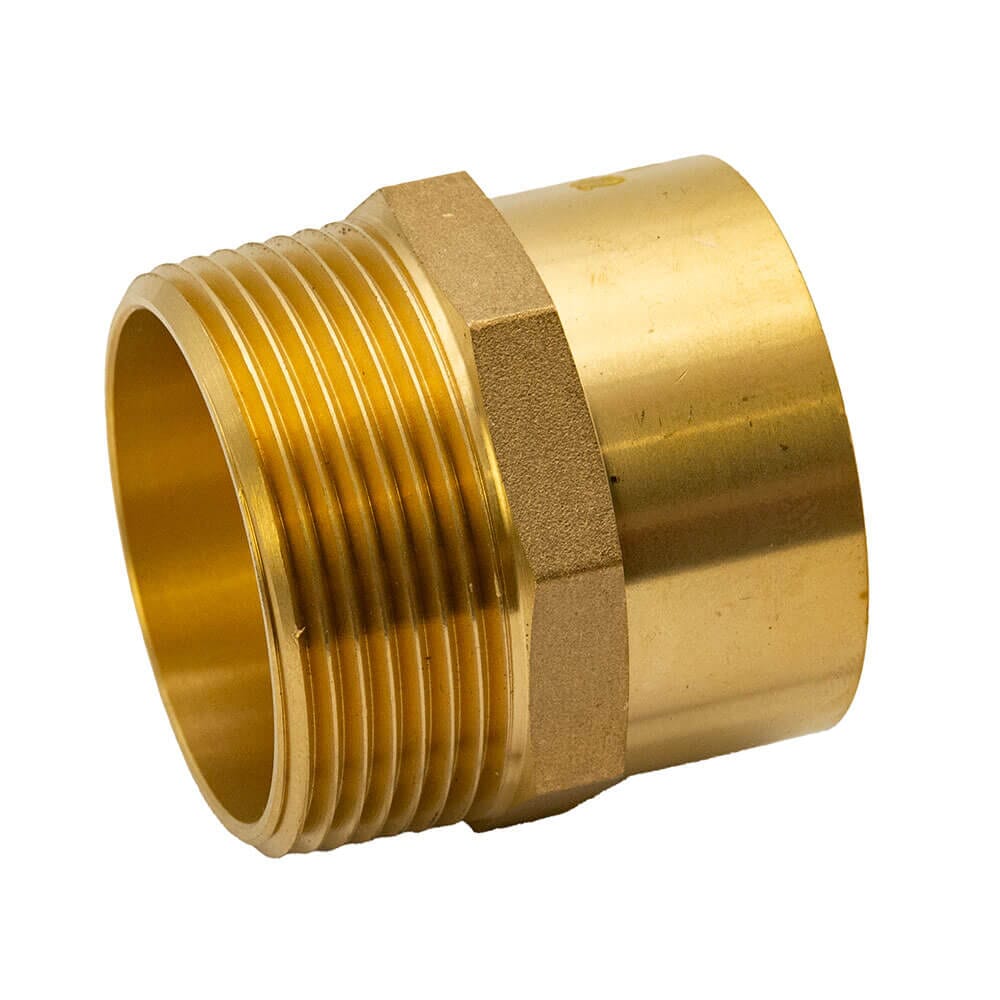 Brass Solder Ring Male Straight Coupler - 42mm x 1.1/2" BSP, M/114212