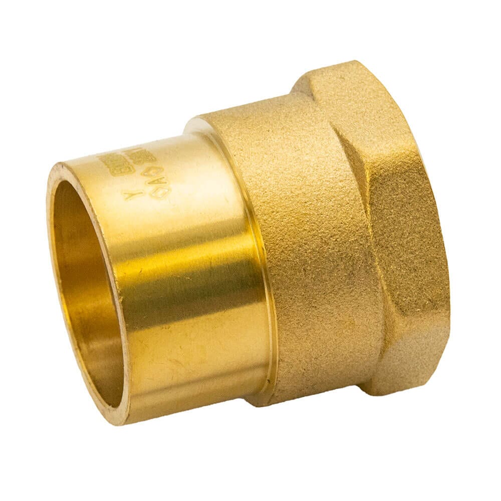 Brass Solder Ring Female Straight Coupler - 28mm x 1" BSP FM