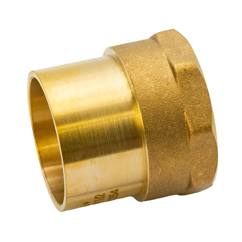 Brass Solder Ring Female Straight Coupler - 42mm x 1.1/2" BSP FM, M/124212