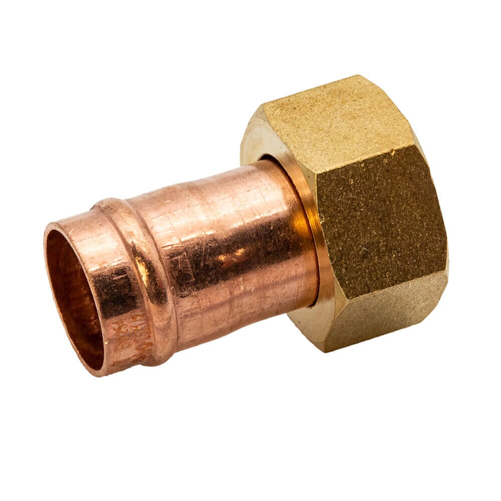 Copper Solder Ring Straight Tap Connector - 15mm x 1/2" BSP FM, M/131504