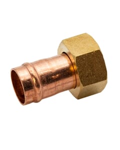Copper Solder Ring Straight Tap Connector - 15mm x 1/2" BSP FM, M/131504