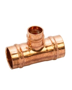 Copper Solder Ring Reduced Branch Tee - 15mm x 15mm x 10mm, M/201515/10