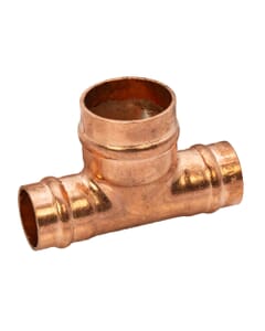 Copper Solder Ring Reduced Both Ends Tee - 15mm x 15mm x 22mm, MSR20151522