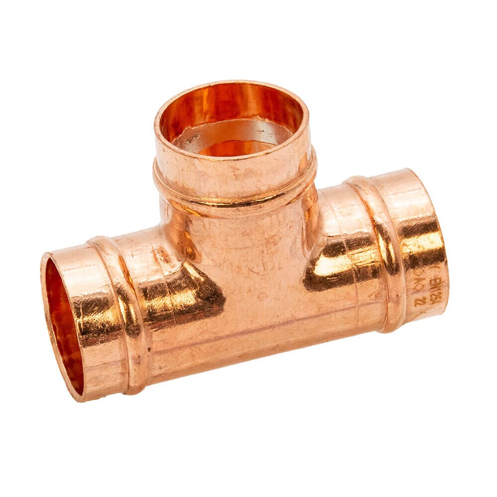 Copper Solder Ring Equal Tee - 22mm, MSR20220000