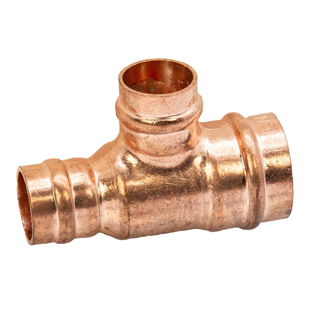 Copper Solder Ring Reduced End & Branch Tee - 22mm x 15mm x 15mm, MSR20221515