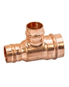 Copper Solder Ring Reduced End & Branch Tee - 22mm x 15mm x 15mm, MSR20221515