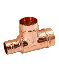 Copper Solder Ring Tee Reduced End - 22mm x 15mm x 22mm, MSR20221522