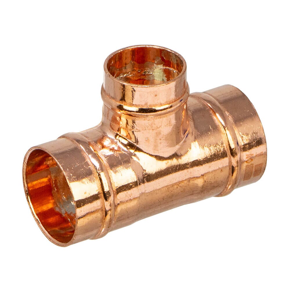Copper Solder Ring Tee Reduced End - 22mm x 28mm x 28mm, MSR20222828