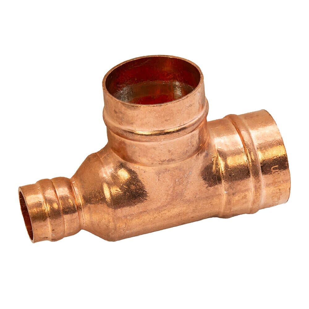 Copper Solder Ring Tee Reduced End - 28mm x 15mm x 28mm, MSR20281528