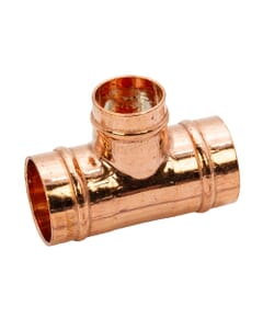Copper Solder Ring Reduced Branch Tee - 28mm x 28mm x 22mm, MSR20282822