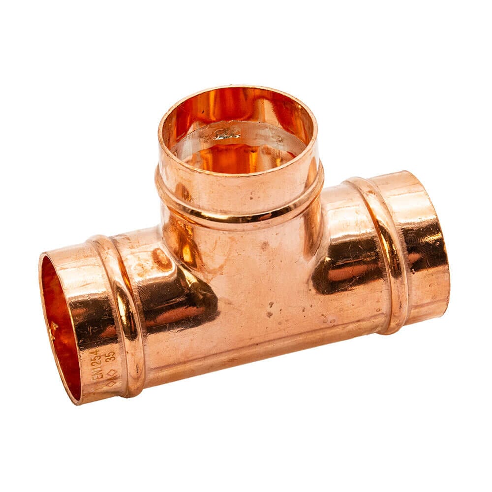 Copper Solder Ring Equal Tee - 35mm, MSR20350000