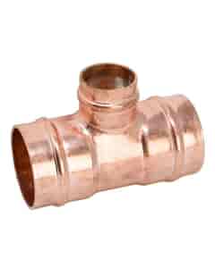 Copper Solder Ring Reduced Branch Tee - 35mm x 35mm x 22mm, MSR20353522