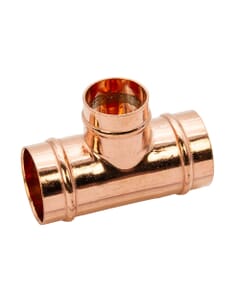 Copper Solder Ring Reduced Branch Tee - 35mm x 35mm x 28mm, MSR20353528