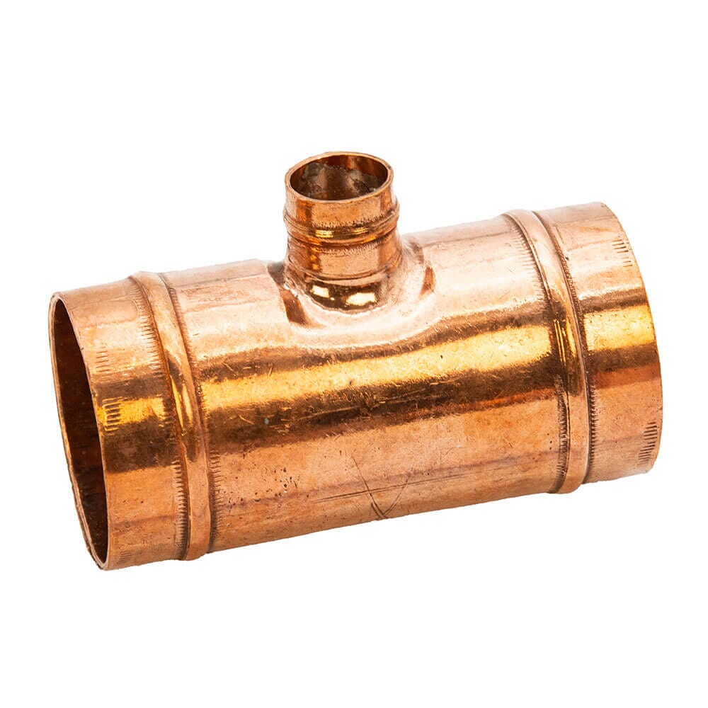 Copper Solder Ring Reduced Branch Tee - 42mm x 42mm x 15mm, MSR20424215